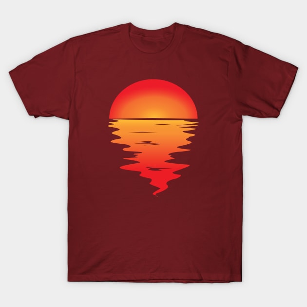 Sunset reflecting on water T-Shirt by LR_Collections